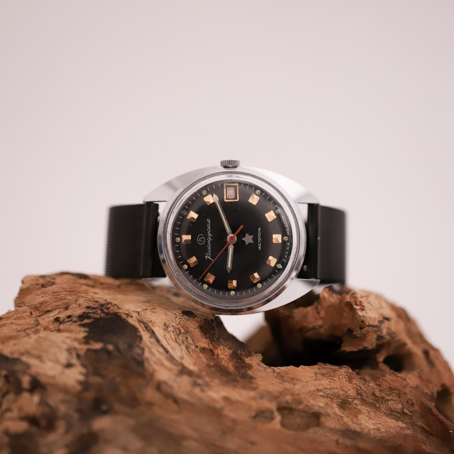 Original rare vintage watch VOSTOK 1967s | Mechanical men's wristwatch with a stainless steel bracelet. A truly unique present