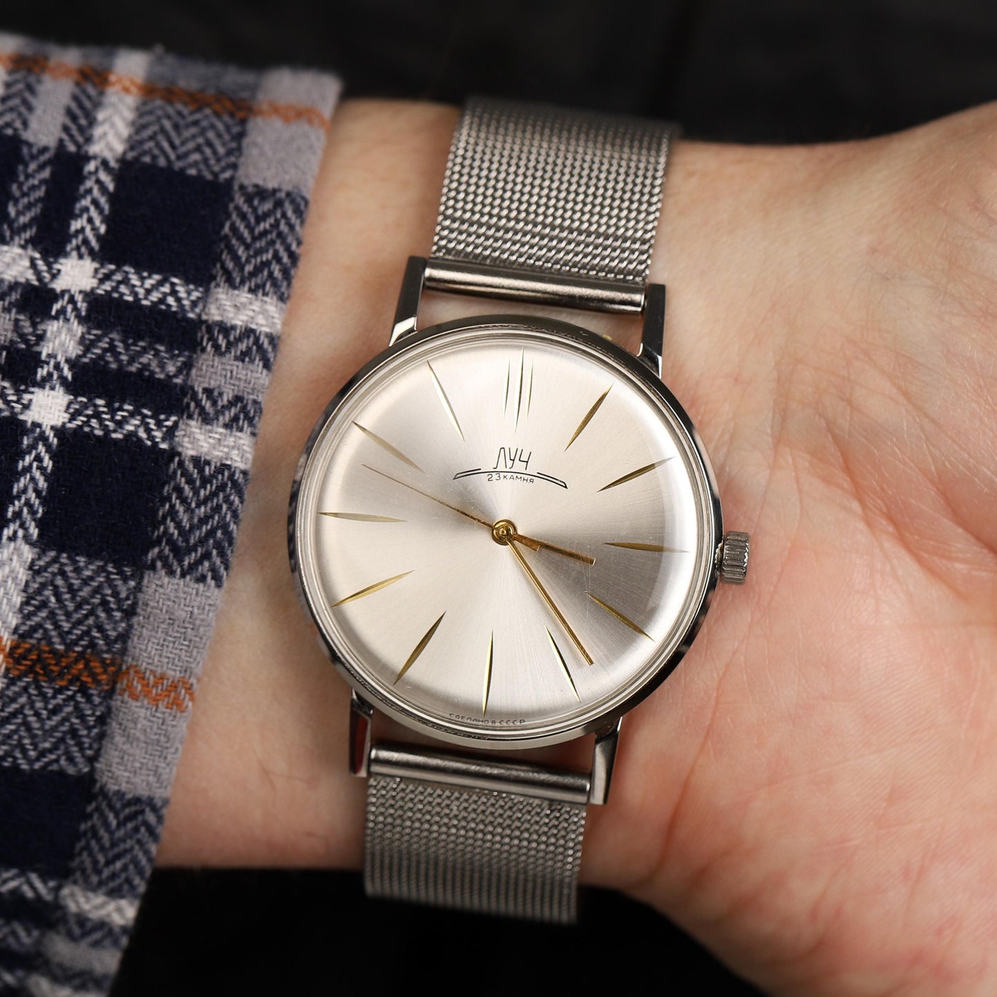 Ultra-thin rare vintage watch LUCH | Unisex vintage wristwatch | Shockproof mechanism | Unique gift idea