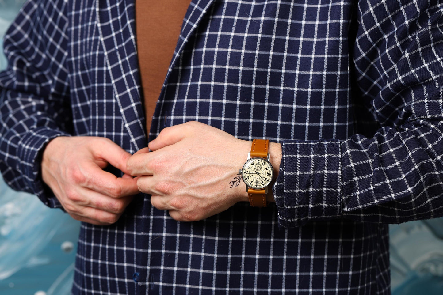 Military rare vintage watch Aviation with ZIM mechanism 2602 mark 1980s | Men’s wristwatch with leather watch strap | Watches for men