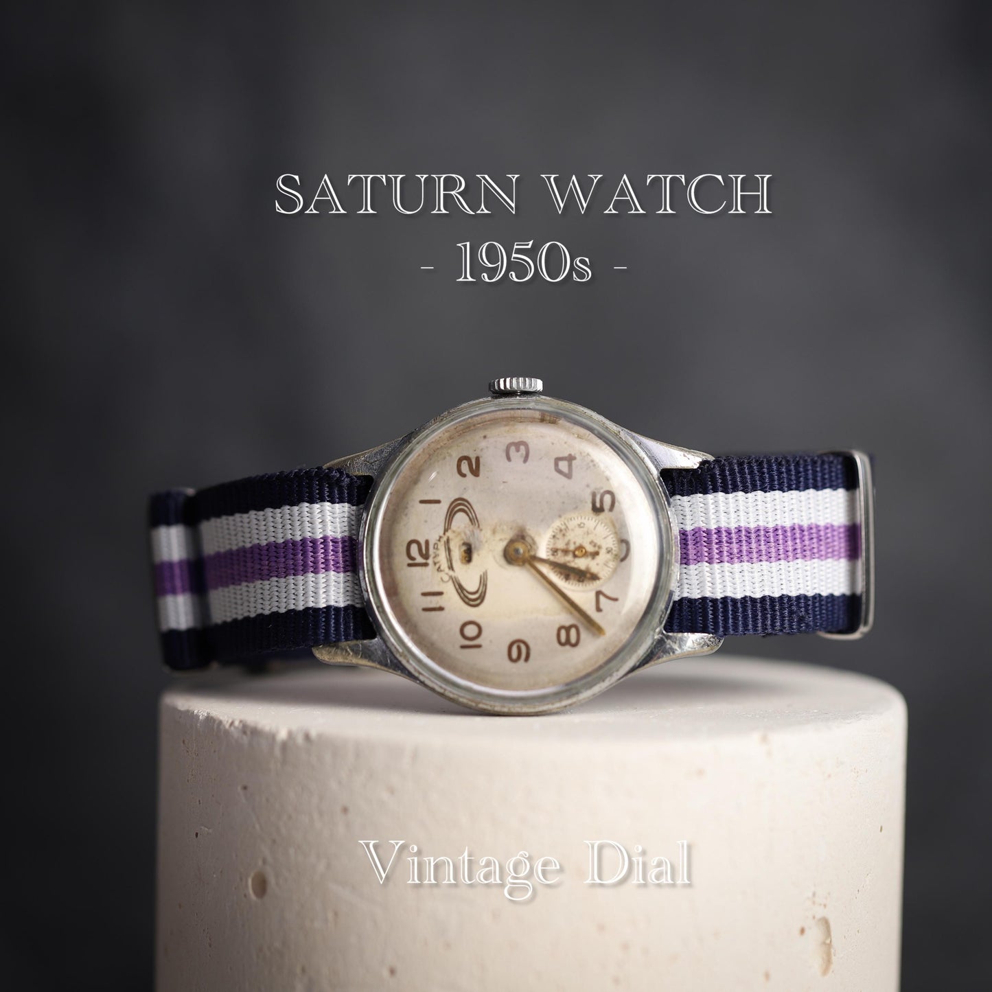 Very very rare original mechanical vintage watch SATURN  1950s
