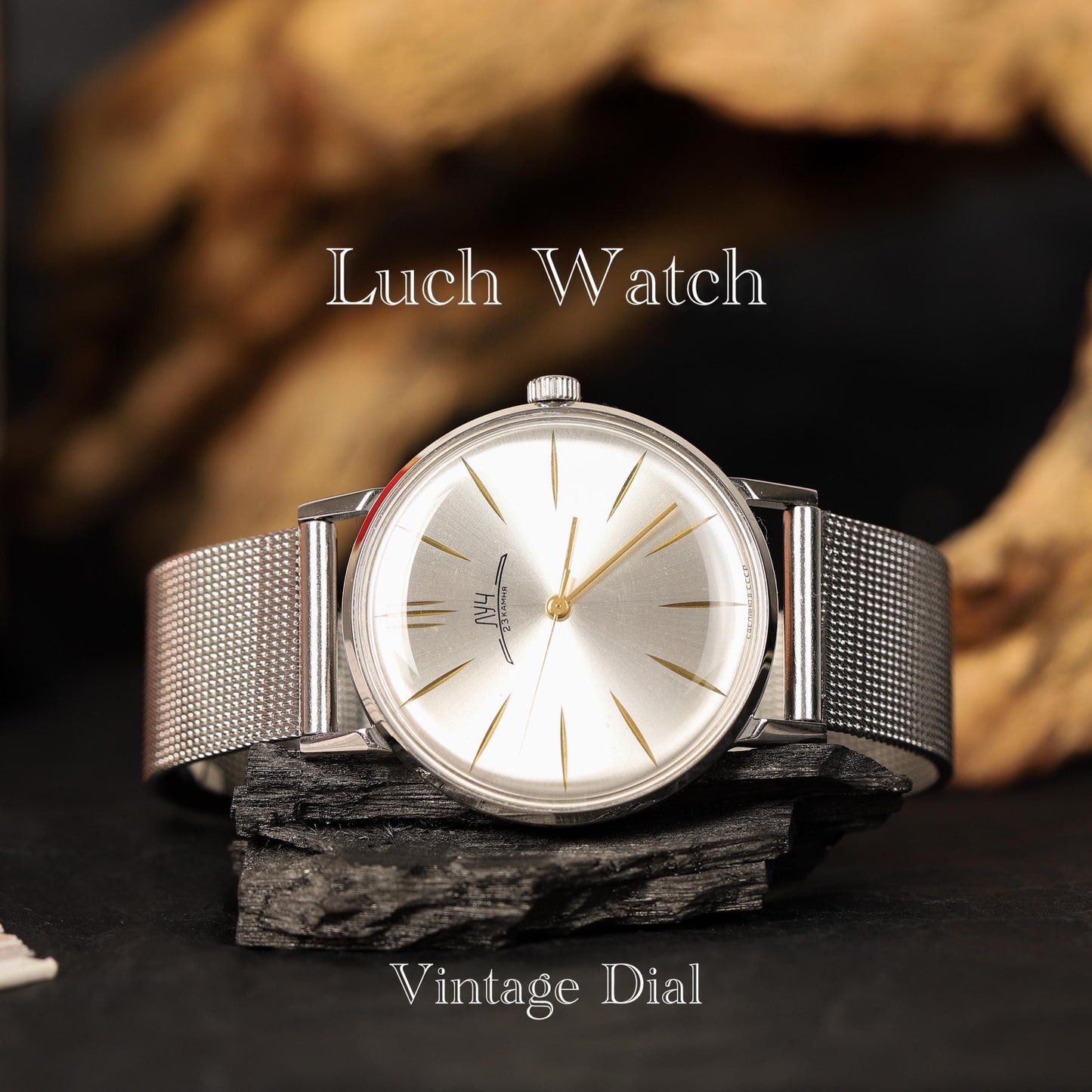 Ultra-thin rare vintage watch LUCH | Unisex vintage wristwatch | Shockproof mechanism | Unique gift idea