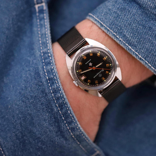 Original rare vintage watch VOSTOK  1967s | Mechanical men's wristwatch with a stainless steel bracelet. A truly unique present