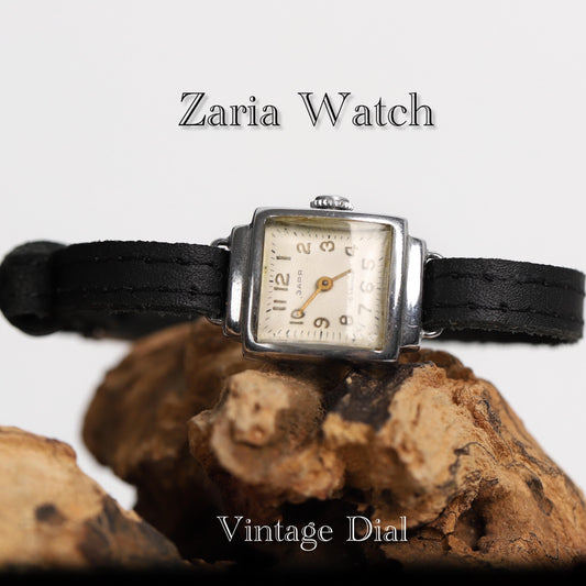 Original rare woman vintage watch ZARIA 1950s | Collectible watch with a movement containing 16 jewels | Shockproof mechanism | Eco bracelet